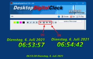 DesktopDigitalClock screenshot 1