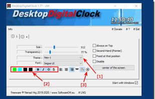 DesktopDigitalClock screenshot 1