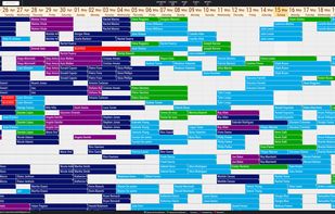 Calendar monthly view