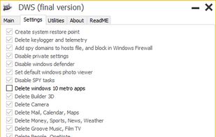 Destroy Windows Spying screenshot 1