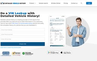 Detailed Vehicle History Homepage