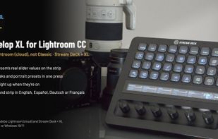 Stream Deck + XL running Develop XL for Lightroom CC: the seven develop phases as tabs