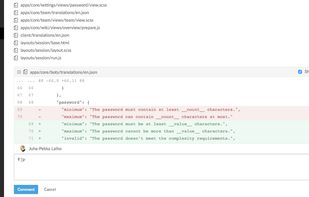 Deveo code review line commenting