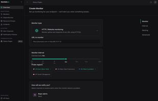 Create uptime monitor view