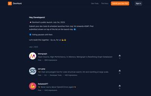 DevHunt screenshot 2