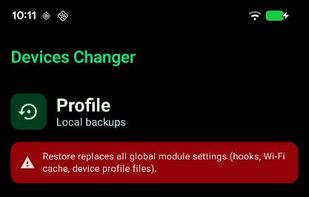 Save and restore device testing profiles via local or cloud backup, making it easy to reproduce a specific test environment across sessions or team members.