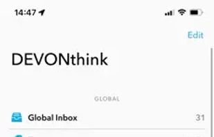 DEVONthink screenshot 1