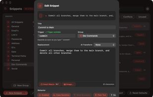Snippet Editor