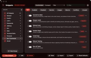 Snippet List