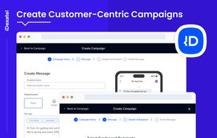 Create customer-centric campaigns with a simple, step-by-step interface. Personalize messages, attach media, and manage senders and recipients all in one place.