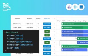 React Gantt Chart component by DHTMLX
