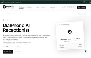 AI receptionist that answers calls, handles FAQs, books appointments, and routes customers to the right department 24/7.