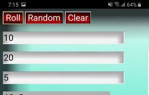 Show Highest roll, Lowest roll, Average Roll, and the Total of the set.