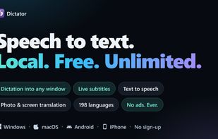 Speech to text, dictation, live subtitles and translation — all running on your own machine.