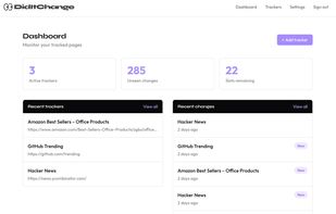 Get an overview of your tracked websites
