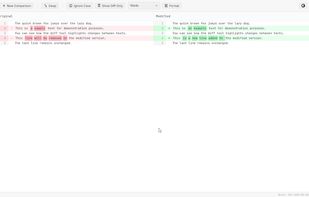 Code Comparison - Syntax highlighting and line-by-line diff