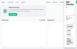 Diff Checker Chrome Extension screenshot 1