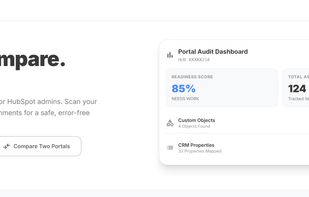 Get a complete overview of your HubSpot portal with a clear and structured dashboard. Instantly understand your data, assets, and overall setup in one place.