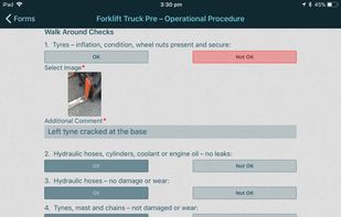 Digital form with smart fields.