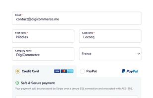 Checkout Page Minimal Fields: Streamlined, conversion-focused checkout experience.
