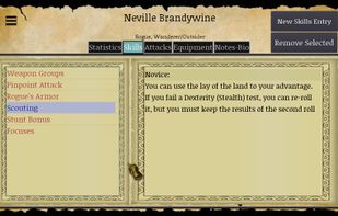 Digital Character Sheet screenshot 3