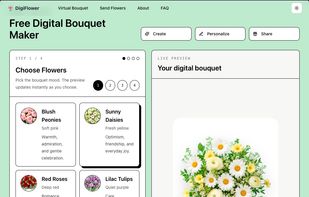 Digital Flower Bouquet screenshot 1