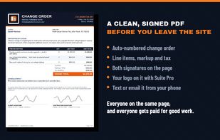 The signed, branded PDF — ready to text or email before you leave the site