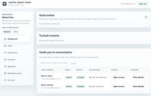 Digital Legacy Vault screenshot 1