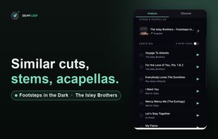 Find similar cuts, stems, acapellas.