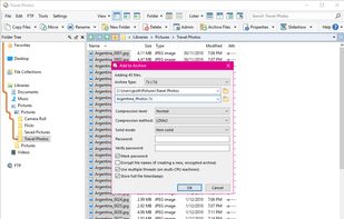 Adding selected files to a 7-Zip archive. Opus supports Zip, 7-Zip, RAR and many other archive formats.
