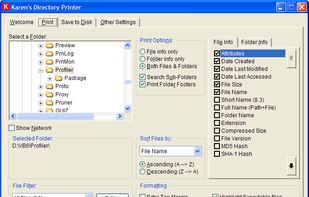 Karen's Directory Printer screenshot 1