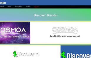 Discovearn's earning page (for individuals)