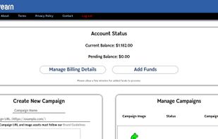 Discovearn's campaign page (for brands)