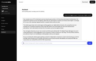 How AI describes you, showing roundup of what AI thinks about your company along with actions.