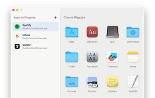 Add app in left side, select disguise icon in right, easy :D