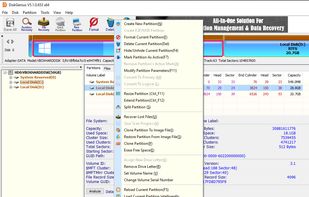 Right Click on a Partition