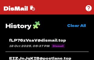 Keep track of the list of emails used previously to reuse them