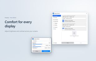 Adjust brightness and contrast across your screens.