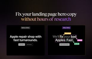 Fix your hero copy with an AI trained on top SaaS websites