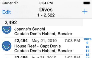 Dive Log screenshot 3