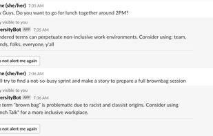 DiversityBot screenshot 2