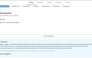 AI suggestion on project charter
