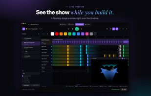 Live preview: a floating stage view right over the timeline
