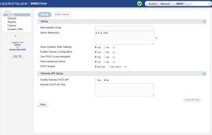 DNSBOX: Setup User Interface