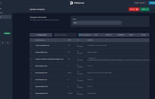 DNSense - Template detail page