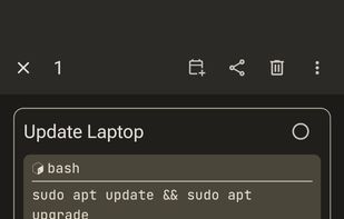A task being selected