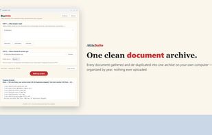 Every document copied into one organized archive on your own computer — nothing uploaded.