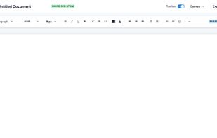 A modern design document page, with a enhanced toolbar