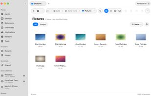 The same folder in light mode. DockDuck follows your system appearance.
