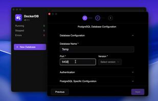 Docker DB Manager screenshot 2
